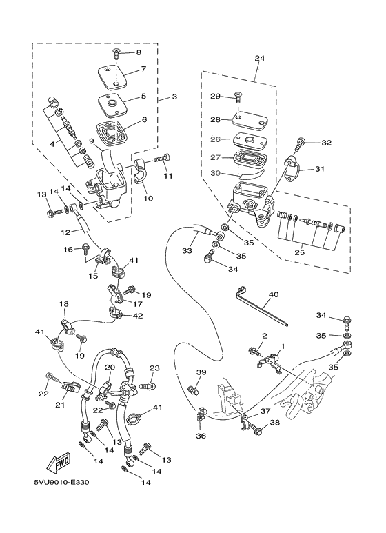 Front master cylinder