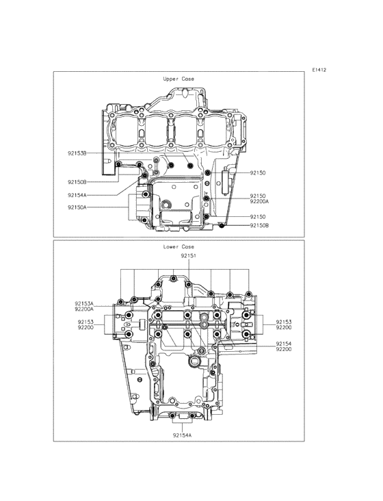 Crankcase bolt pattern