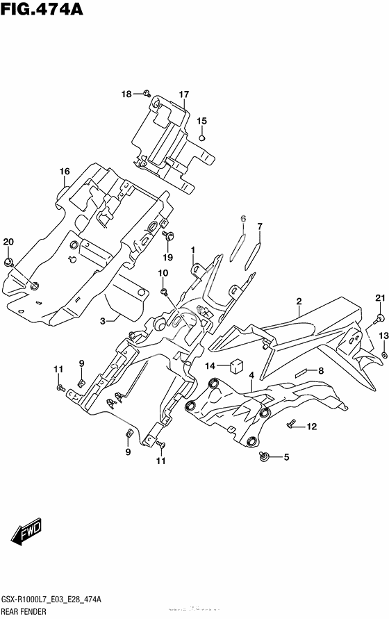 Rear Fender (Gsx-R1000L7 E03)