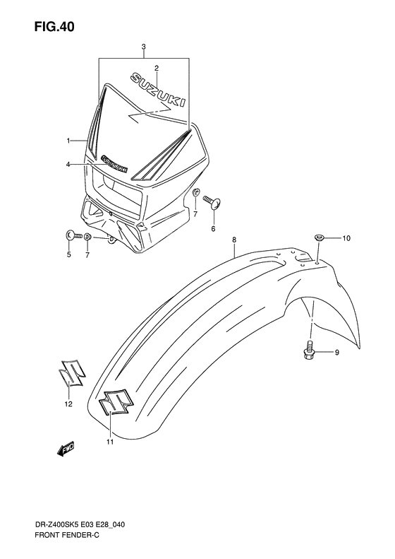 Front fender              

                  Model k5/k6/k7/k8