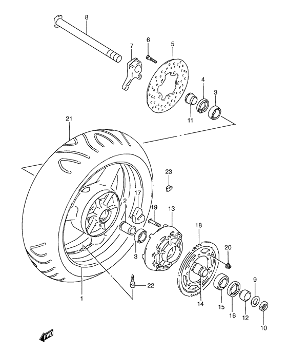 Rear wheel complete assy              

                  Model y