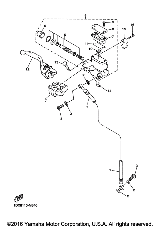 Передний тормозной цилиндр