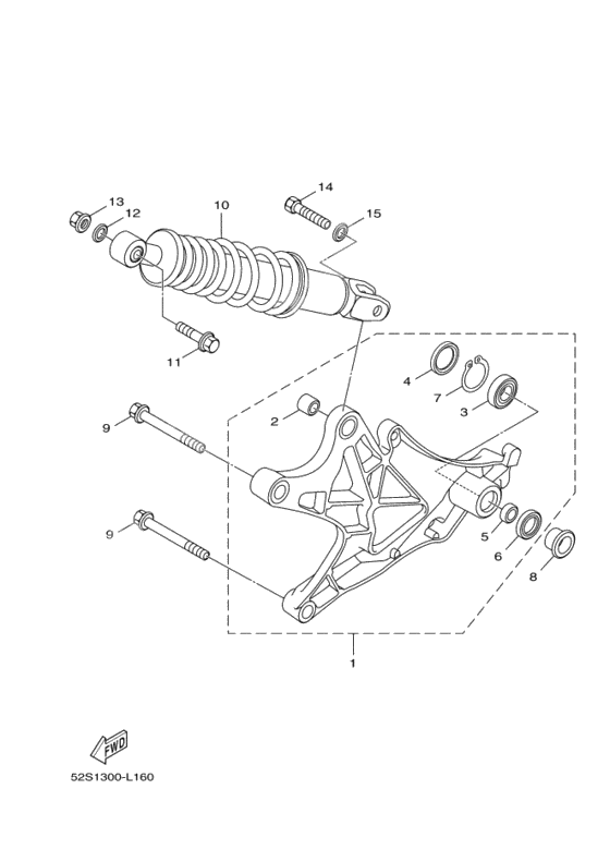 Rear arm