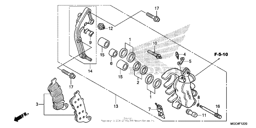 Left front brake caliper