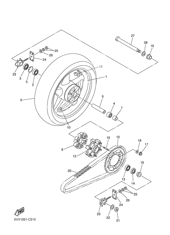 Rear wheel