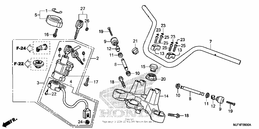 Handlebar + top bridge