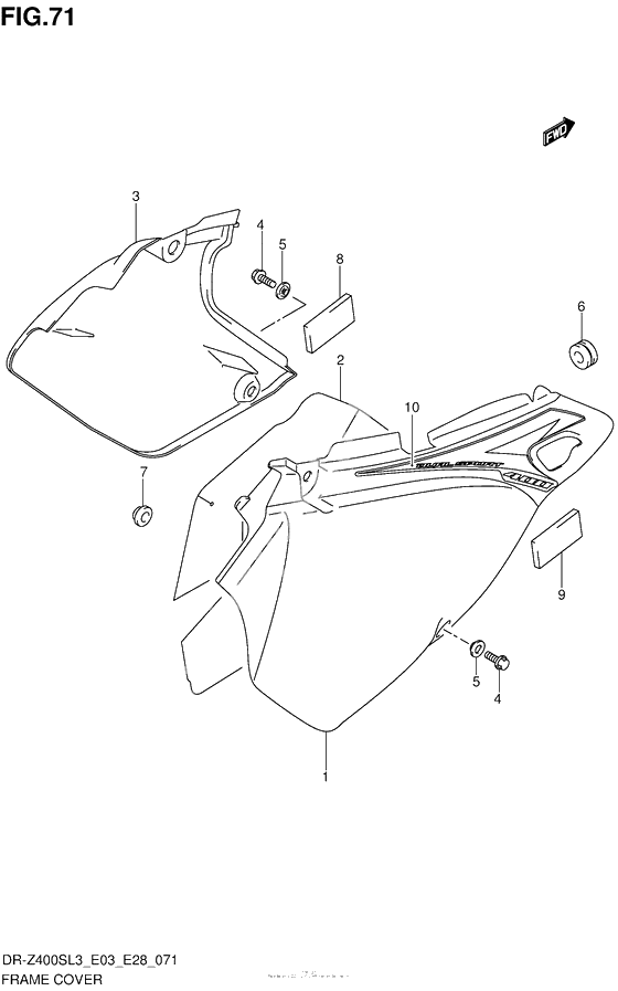 Боковые панели (Dr-Z400Sl3 E33)