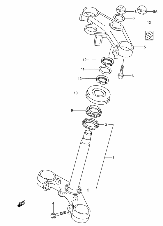 Steering stem              

                  See note