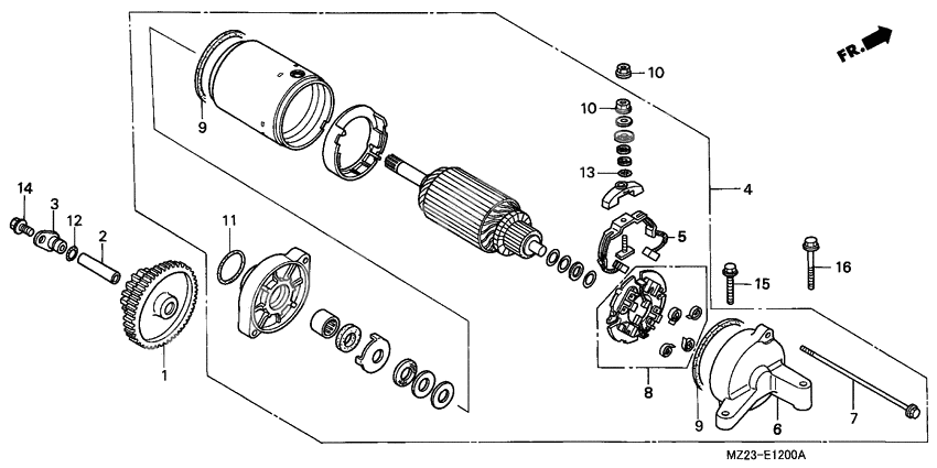Starting motor