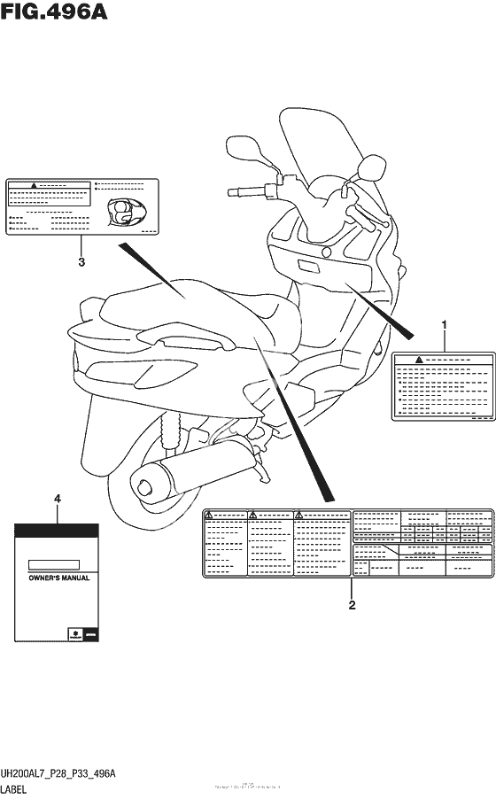 Информационные наклейки (Uh200Al7 P28)