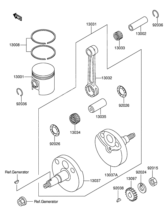 Crankshaft/piston
