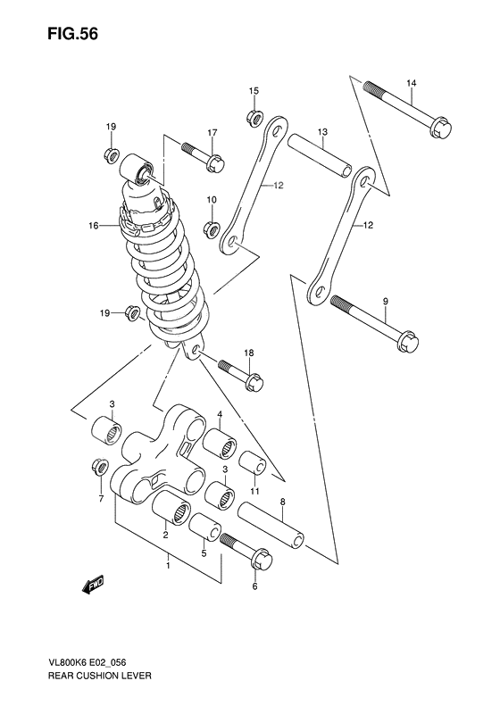 Rear cushion lever