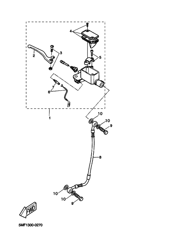 Front master cylinder