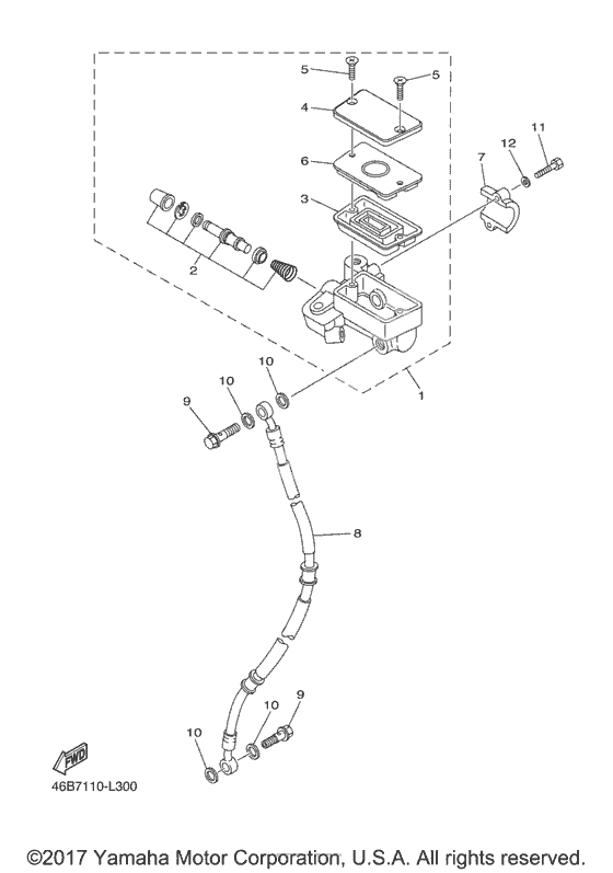 Передний тормозной цилиндр