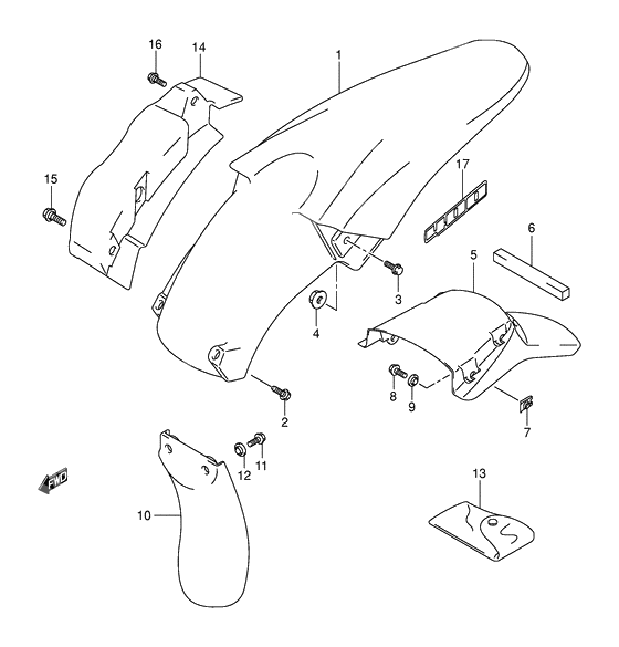 Rear fender              

                  Model y/k1/k2/k3