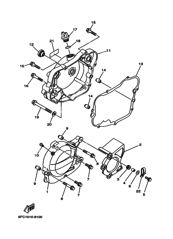 Crankcase cover ass`y (v