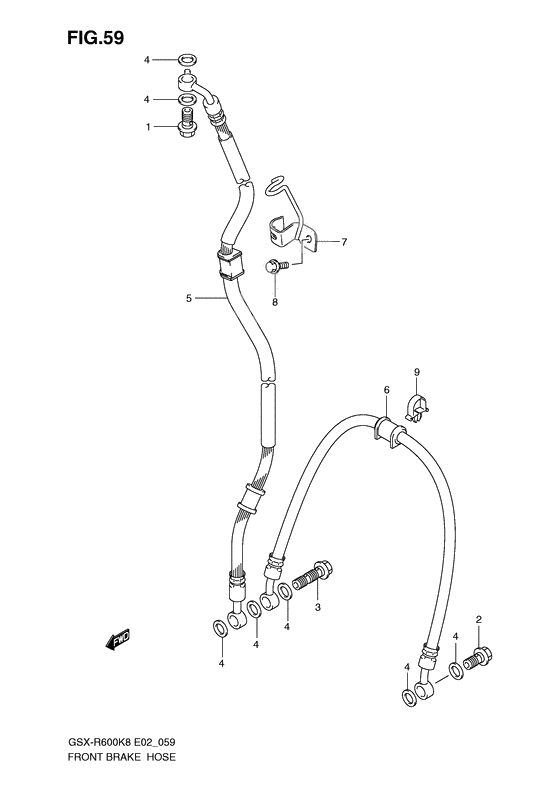 Front brake hose