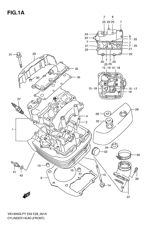 Cylinder head              

                  Front