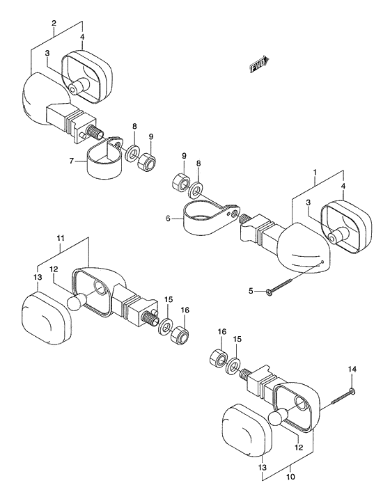 Turnsignal front & rear lamp