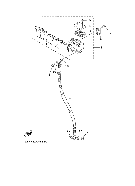 Front master cylinder