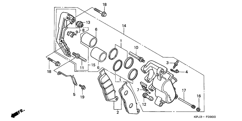 Front brake caliper