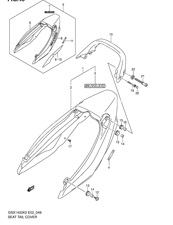 Seat tail cover              

                  Model k2