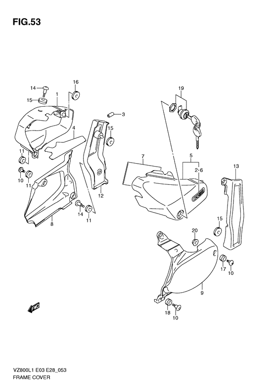 Frame cover              

                  Vz800l1 e28