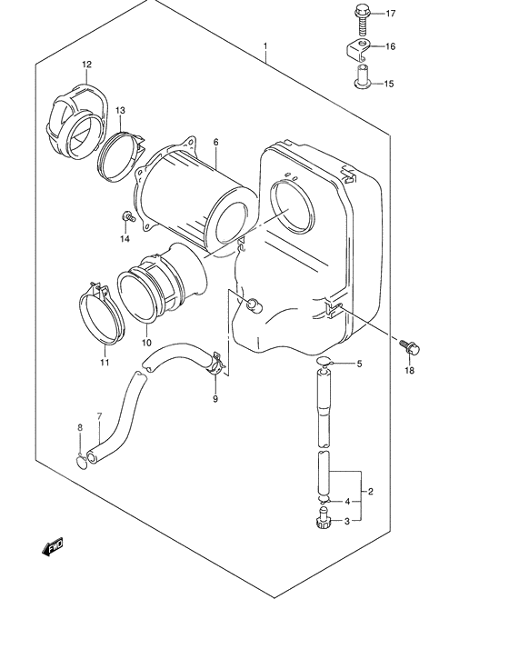 Rear air cleaner