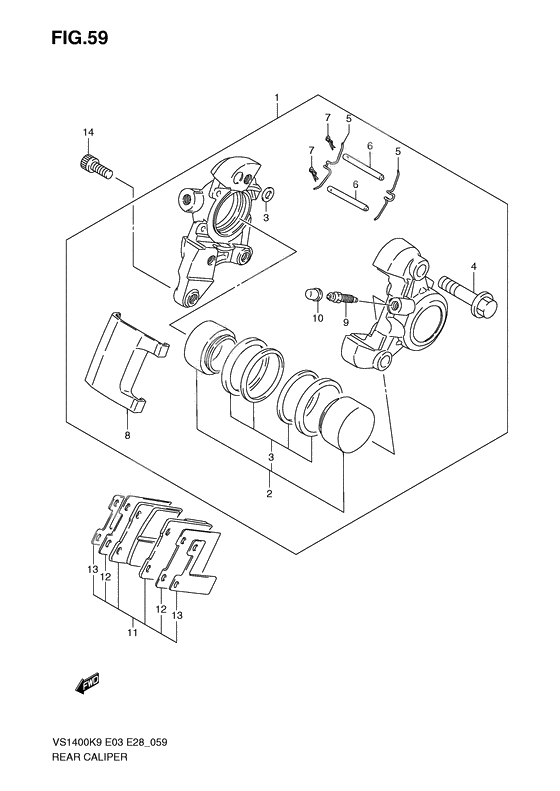 Rear caliper