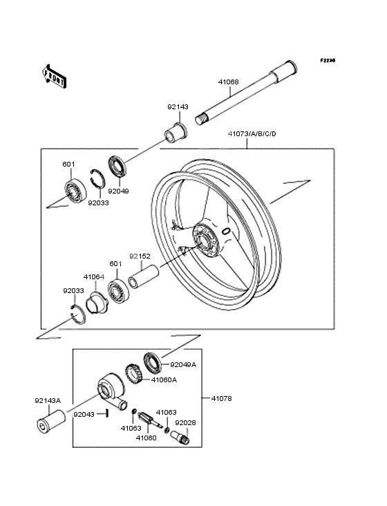 Front hub