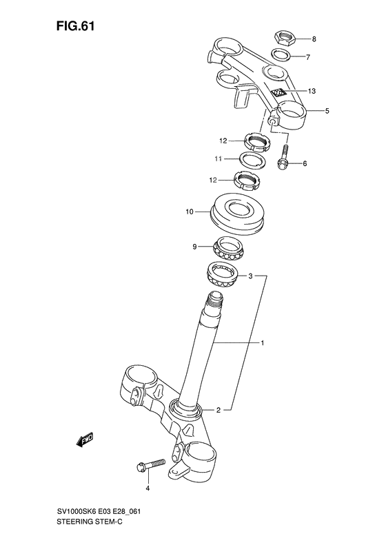 Steering stem              

                  Sv1000sk6/sk7