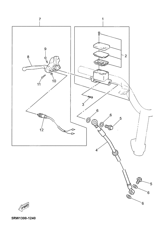 Front master cylinder