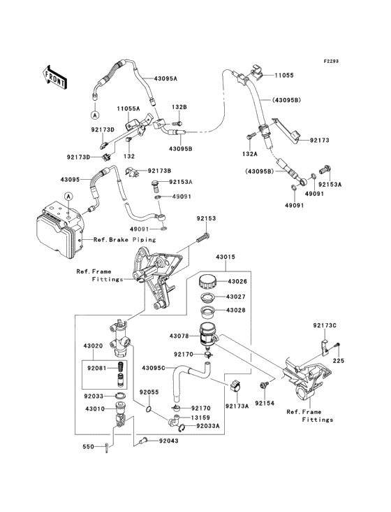 Rear master cylinder