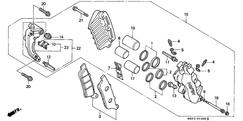 Front brake caliper