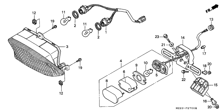 Taillight unit ass`y