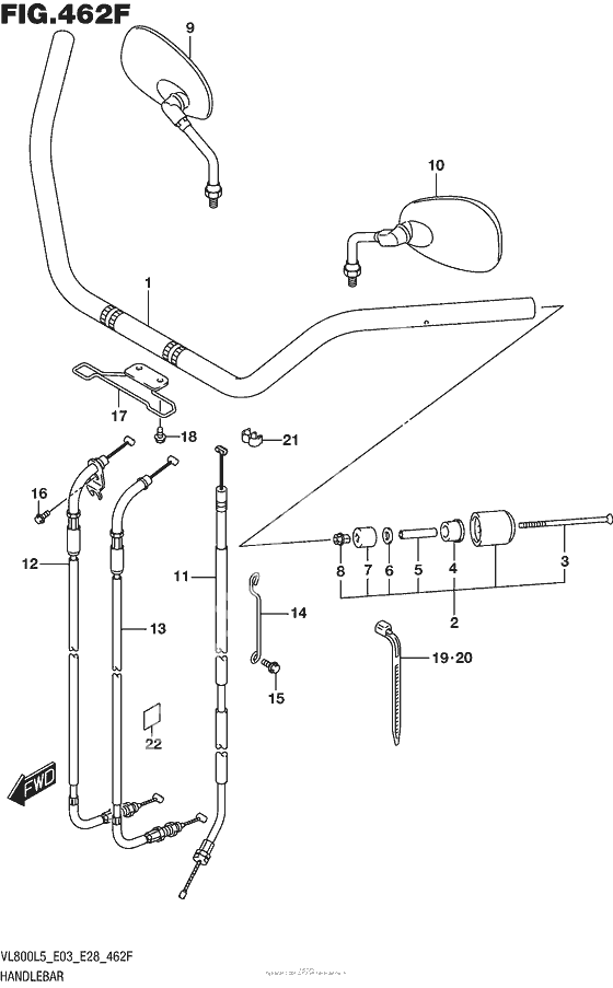 Руль & Тросики (Vl800Bl5 E28)