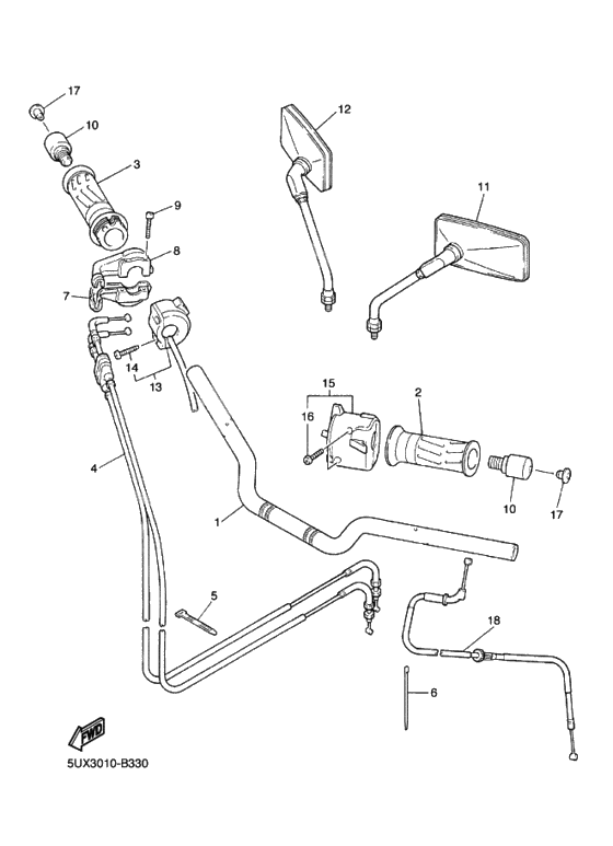 Steering Handle, Cable