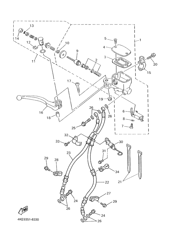 Front master cylinder