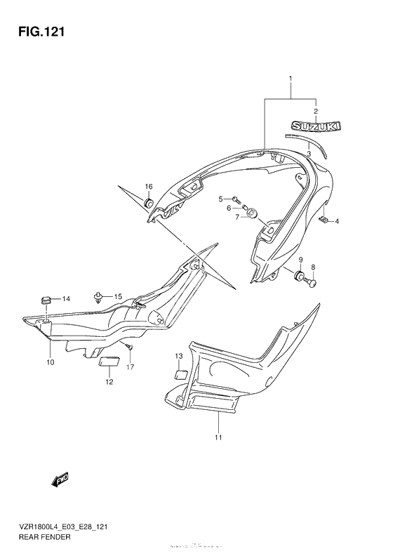Rear Fender (Vzr1800L4 E33)