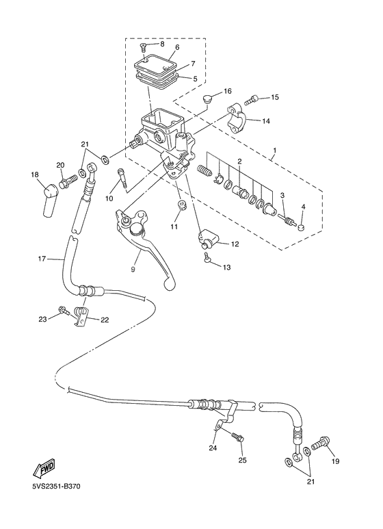 Front master cylinder 2