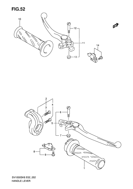 Handle lever              

                  Sv1000s/s1/s2