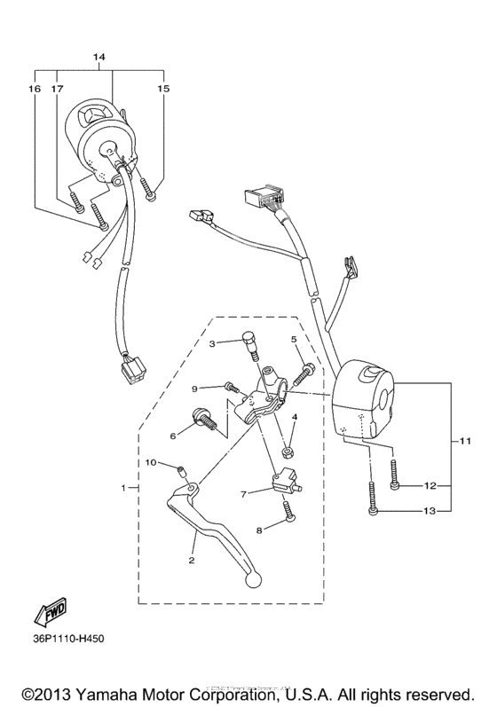 Handle switch lever