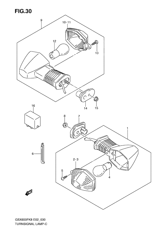 Turnsignal front & rear lamp