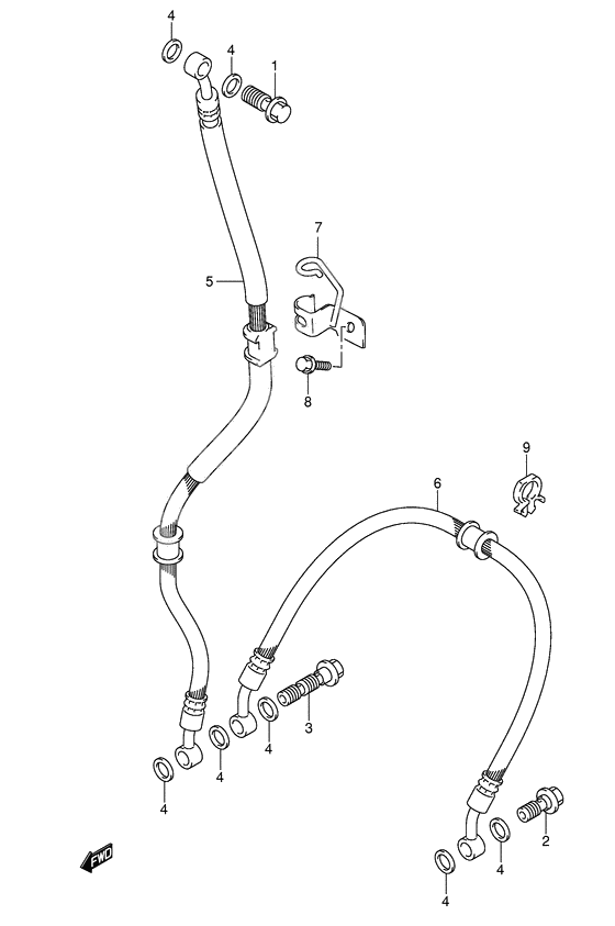 Front brake hose