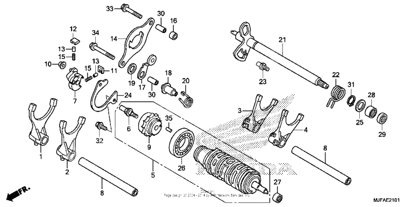 Gearshift drum (2)