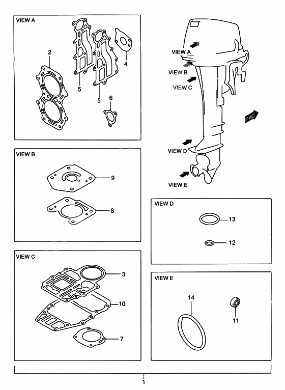 Opt : gasket set