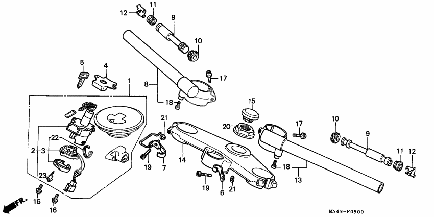 Handle pipe/top bridge