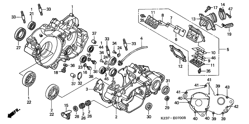 Crankcase              

                  CR250R2