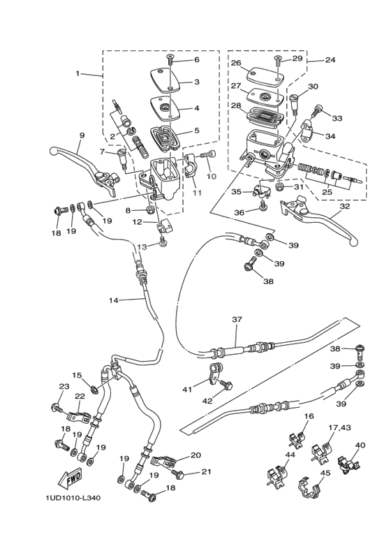 Front master cylinder