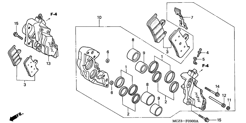 Front brake caliper